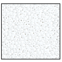 11/0 Preciosa Charlotte Beads - Opaque Chalk White (10 grams)