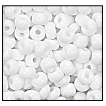 10/0 Preciosa Seed Beads- Opaque Chalk White