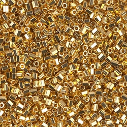 11/0 Cut Miyuki SEED Bead - 24kt Gold Plated