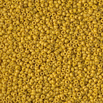 15/0 Miyuki SEED Bead - Matte Opaque Mustard