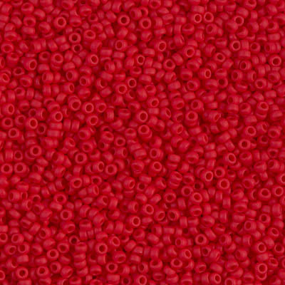 15/0 Miyuki SEED Bead - Matte Opaque Red