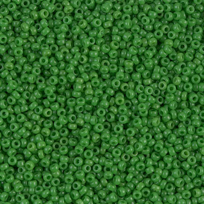 15/0 Miyuki SEED Bead - Opaque Green