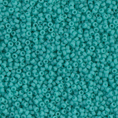 15/0 Miyuki SEED Bead - Matte Opaque Turquoise Green
