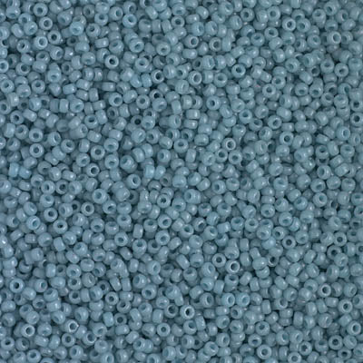 15/0 Miyuki SEED Bead - Duracoat Dyed Opaque Moody Blue