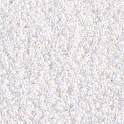 15/0 Miyuki SEED Bead - White Pearl AB