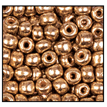 6/0 Preciosa Seed Beads - Metallic Gold