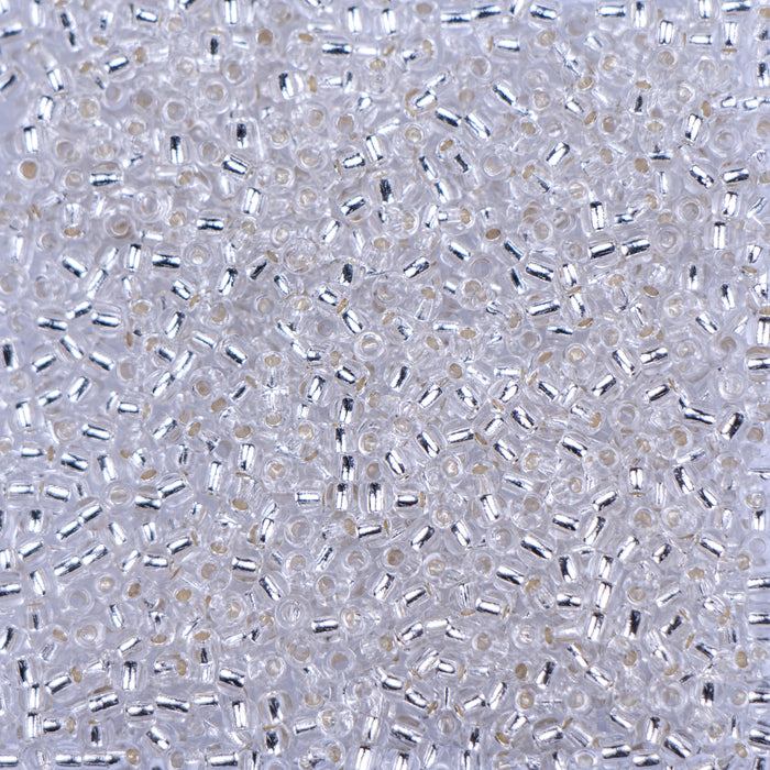 11/0 TOHO Seed Bead - Silver-Lined Crystal