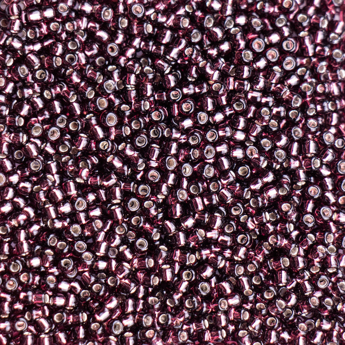 11/0 TOHO Seed Bead - Silver-Lined Amethyst