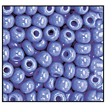 6/0 Preciosa Seed Beads - Opaque Light Blue