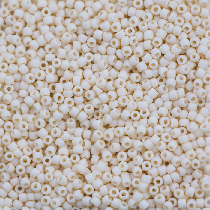 11/0 TOHO Seed Bead - Opaque-Frosted Light Beige