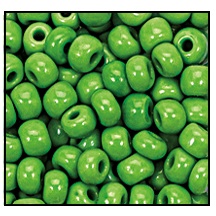 10/0 Preciosa Seed Beads- Opaque Light Green