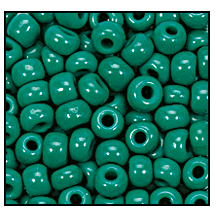 6/0 Preciosa Seed Beads - Opaque Forest Green