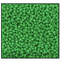 13/0 Preciosa Charlotte Beads - Opaque Green (25 grams)