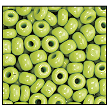 11/0 Preciosa Seed Beads - Opaque Lime
