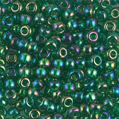 6/0 Miyuki SEED Bead - Transparent Green AB