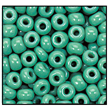 6/0 Preciosa Seed Beads - Opaque Green Turquoise
