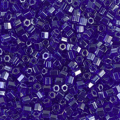 8/0 Cut Miyuki SEED Bead - Transparent Cobalt Luster