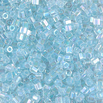 8/0 Cut Miyuki SEED Bead - Glacier Blue Lined Crystal AB
