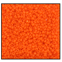 13/0 Preciosa Charlotte Beads - Opaque Orange (10 grams)