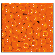 6/0 Preciosa Seed Beads - Opaque Orange