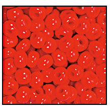 10/0 Preciosa Seed Beads- Opaque Light Red