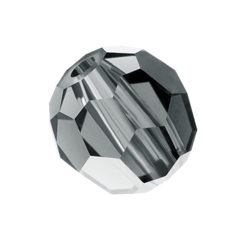 Preciosa 6mm Faceted Round Bead - Black Diamond