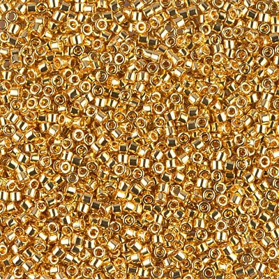 5 Grams of 11/0 Miyuki DELICA Beads - 24kt Gold Plated