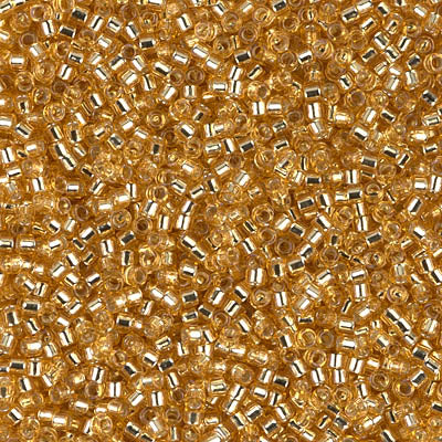 5 Grams of 11/0 Miyuki DELICA Beads - Silverlined Gold