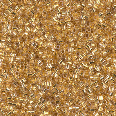 11/0 Cut Miyuki DELICA Beads - 24kt Gold Lined Crystal