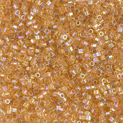 11/0 Cut Miyuki DELICA Beads - Transparent Light Topaz AB