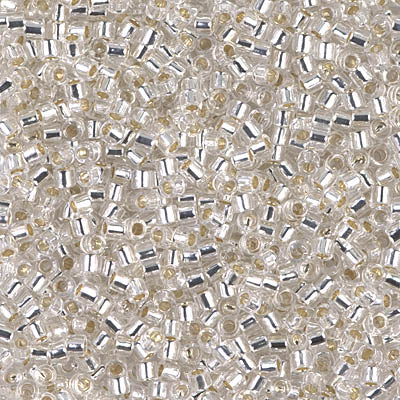 10/0 Miyuki DELICA Beads - Silverlined Crystal (Silver)