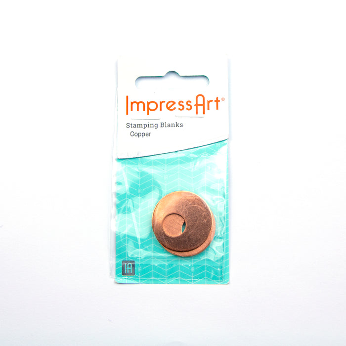 25mm Offset Washer Metal Blank - Copper