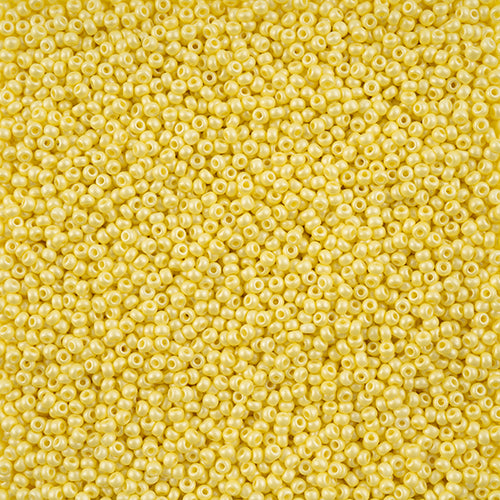 10/0 Preciosa Seed Beads - PermaLux Dyed Chalk Yellow
