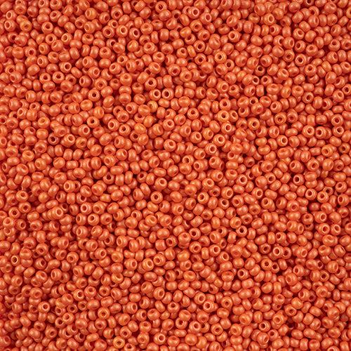 10/0 Preciosa Seed Beads - PermaLux Dyed Chalk Orange