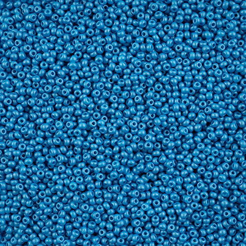 10/0 Preciosa Seed Beads - PermaLux Dyed Chalk Dark Turquoise