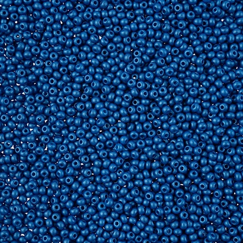 11/0 Preciosa Seed Beads - PermaLux Dyed Chalk Blue