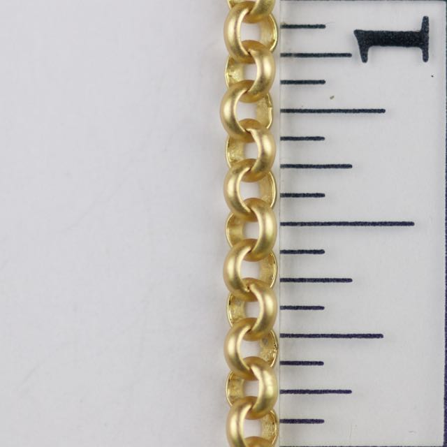 3.5mm Rolo Chain (inside diameter 2.25mm) - Satin Hamilton Gold