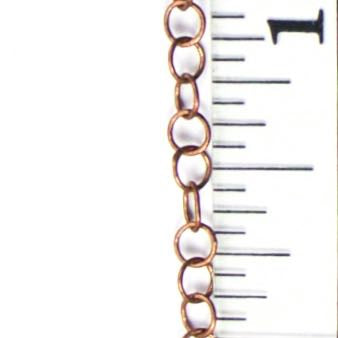 4.2mm x 4mm Fine Round Cable Chain - Antique Copper