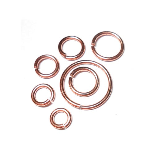 16swg (1.6mm) 3/8in. (10.2mm) ID 6.5AR Copper Jump Rings