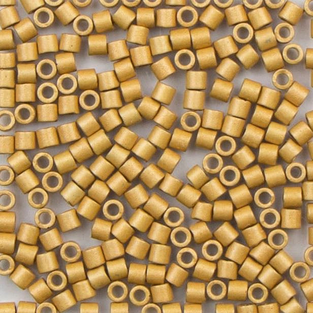 8/0 Miyuki DELICA Beads - Duracoat Galvanized Matte Gold