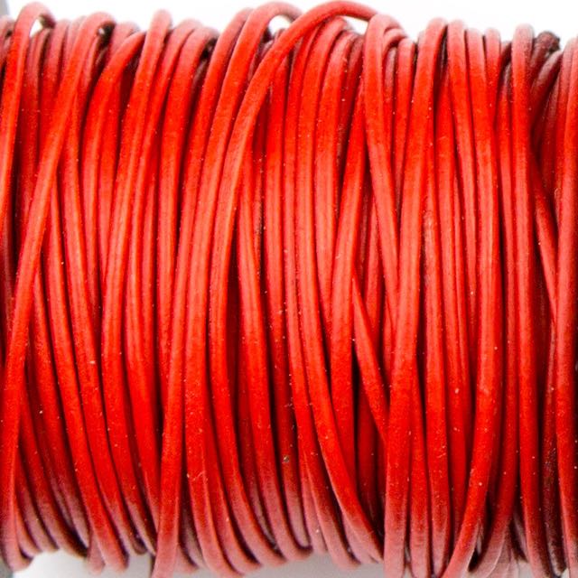 1mm Indian Leather - Red