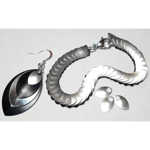 Micro, Glossy Finish Anodized Aluminum Scales - Matte Silver