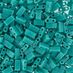 Miyuki HALF TILA Beads - Opaque Turquoise Green