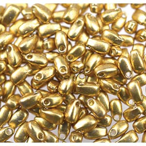 Miyuki 3mm x 5.5mm Long DROP Bead - Duracoat Galvanized Gold