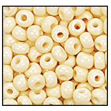 11/0 Preciosa Seed Beads - Opaque Bone***