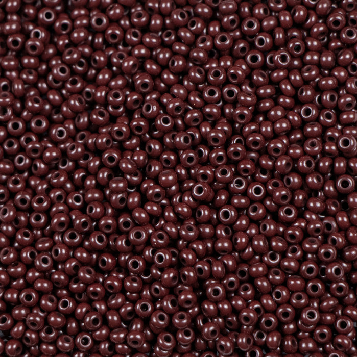 10/0 Preciosa Seed Beads- Opaque Dark Brown