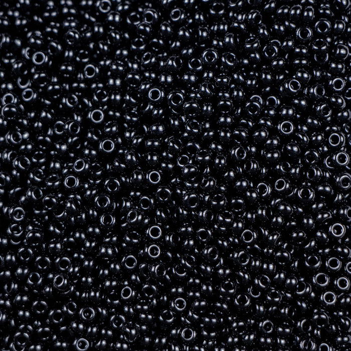 10/0 Preciosa Seed Beads- Opaque Black