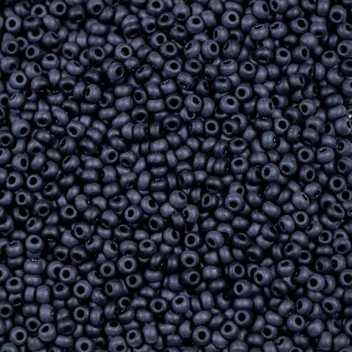 10/0 Preciosa Seed Beads- Matte Opaque Black