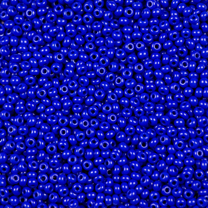10/0 Preciosa Seed Beads- Opaque Medium Blue