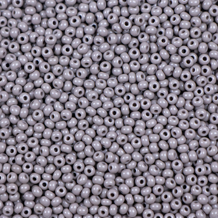 10/0 Preciosa Seed Beads- Opaque Grey